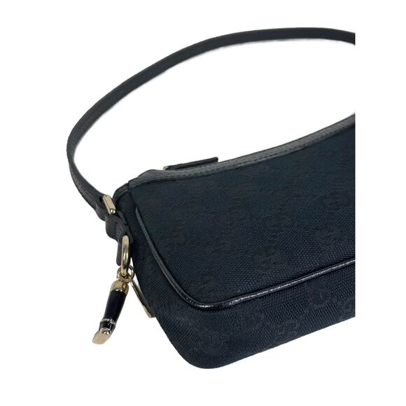 Gucci Vintage Black GG Monogram Mini Charmy Shoulder Pochette Bag - Picture 7 of 10